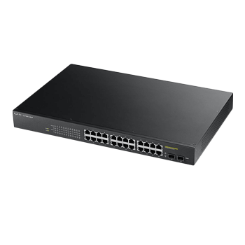 ZyXEL GS1900-24HP (24 Gbit Port PoE + 2SFP Port für Kaskadierung, 19Zoll, 109478)